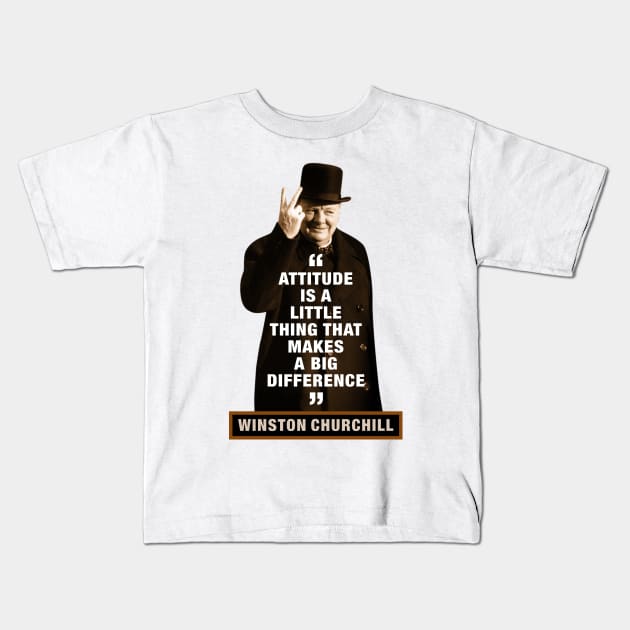 Winston Churchill Quotes Kids T-Shirt by PLAYDIGITAL2020